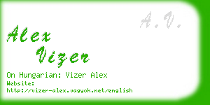 alex vizer business card